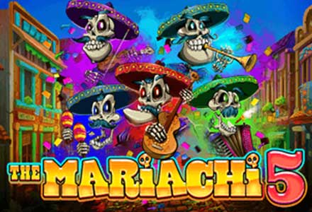 The Mariachi 5 slot game logo at Golden Euro Casino