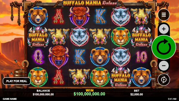 screenshot del nuovo gioco Buffalo Mania Deluxe al Golden Euro Casino